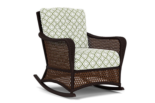 Lloyd Flanders - Grand Traverse Lounge Rocker In Caramel Finish With Savannah Green Fabric - 713330362064 view 1