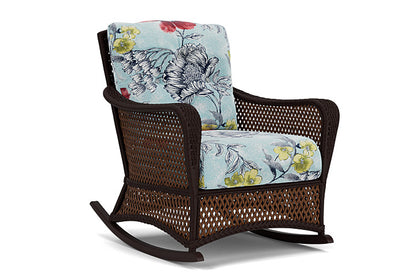 Lloyd Flanders - Grand Traverse Lounge Rocker In Caramel Finish With Serena Floral Meadow Fabric - 713330362079 view 1