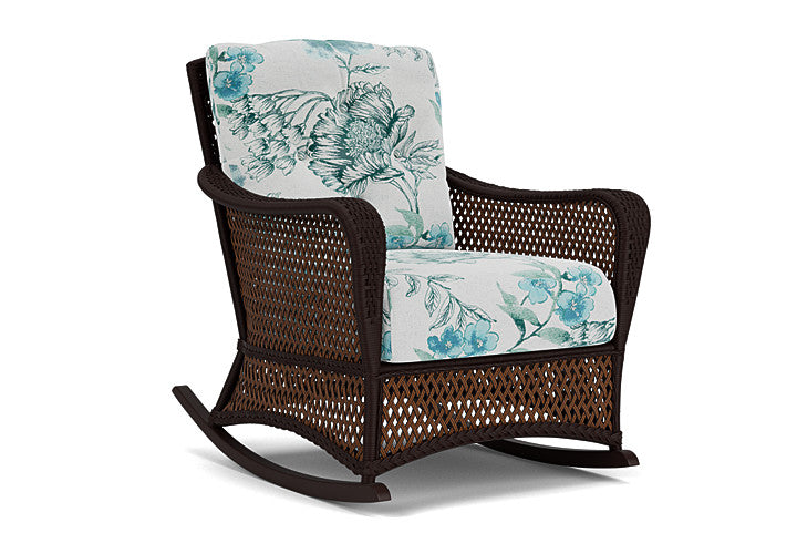 Lloyd Flanders - Grand Traverse Lounge Rocker In Caramel Finish With Serena Floral Mist Fabric - 713330362078 view 1