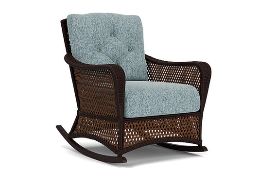 Lloyd Flanders - Grand Traverse Lounge Rocker In Caramel Finish With Serene Ocean Fabric - 713330362032 view 1