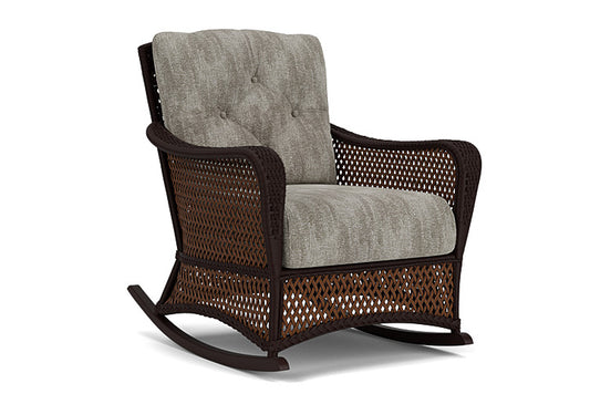 Lloyd Flanders - Grand Traverse Lounge Rocker In Caramel Finish With Surface Slate Fabric - 713330362056 view 1
