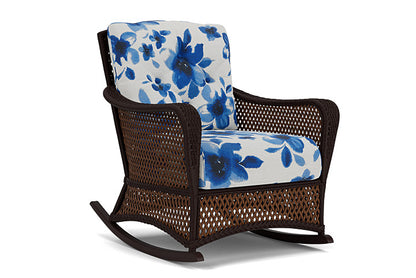 Lloyd Flanders - Grand Traverse Lounge Rocker In Caramel Finish With Watercolor Blossom Capri Fabric - 71333036672 view 1