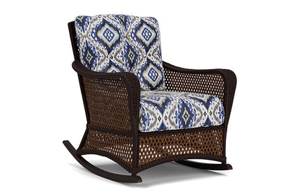 Lloyd Flanders - Grand Traverse Lounge Rocker In Caramel Finish With Yoko Mediterranean Fabric - 71333036705 view 1