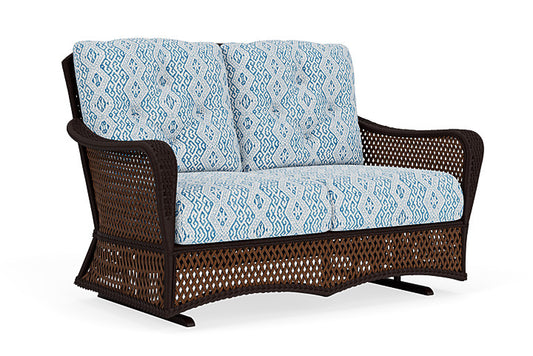 Lloyd Flanders - Grand Traverse Loveseat Glider In Caramel Finish With Aman Capri Fabric - 713470361800 view 1