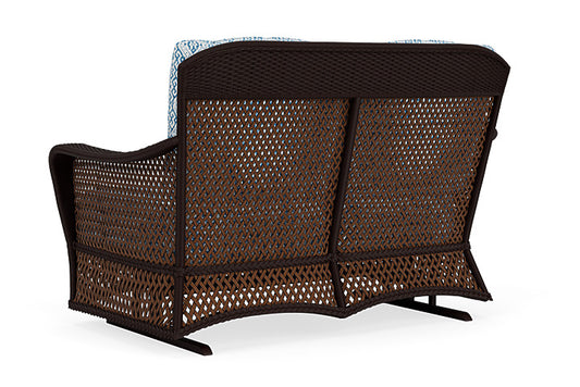Lloyd Flanders - Grand Traverse Loveseat Glider In Caramel Finish With Aman Capri Fabric - 713470361800 view 2