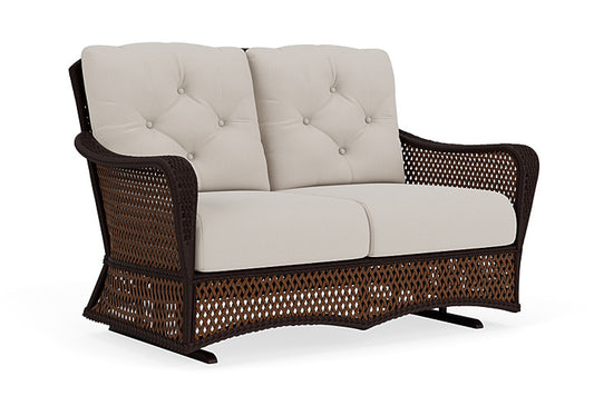 Lloyd Flanders - Grand Traverse Loveseat Glider In Caramel Finish With Azulu Twine Fabric - 713470362034 view 1