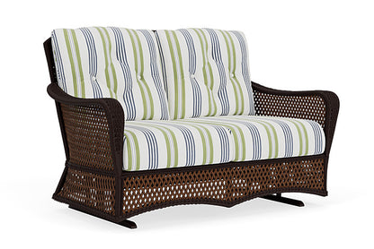Lloyd Flanders - Grand Traverse Loveseat Glider In Caramel Finish With Berkely Hall Green Fabric - 713470362062 view 1