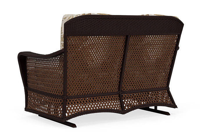 Lloyd Flanders - Grand Traverse Loveseat Glider In Caramel Finish With Botanic Willow Fabric - 71347036164 view 2