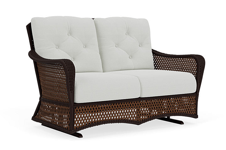 Lloyd Flanders - Grand Traverse Loveseat Glider In Caramel Finish With Bright Side Fog Fabric - 713470362012 view 1