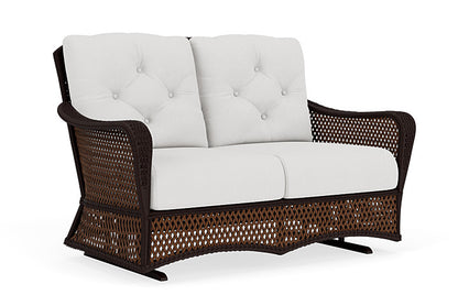 Lloyd Flanders - Grand Traverse Loveseat Glider In Caramel Finish With Canvas Natural Fabric - 71347036159 view 1