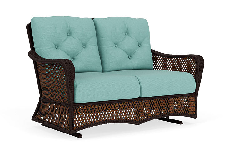 Lloyd Flanders - Grand Traverse Loveseat Glider In Caramel Finish With Fife Aruba Fabric - 71347036748 view 1