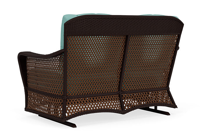 Lloyd Flanders - Grand Traverse Loveseat Glider In Caramel Finish With Fife Aruba Fabric - 71347036748 view 2