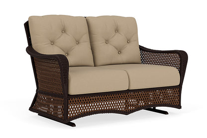 Lloyd Flanders - Grand Traverse Loveseat Glider In Caramel Finish With Fife Sahara Fabric - 71347036742 view 1