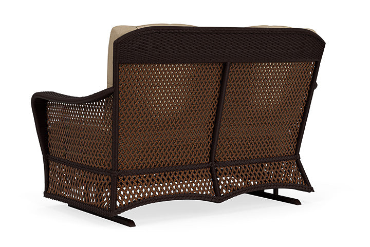 Lloyd Flanders - Grand Traverse Loveseat Glider In Caramel Finish With Fife Sahara Fabric - 71347036742 view 2
