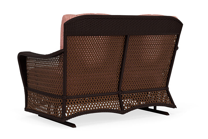 Lloyd Flanders - Grand Traverse Loveseat Glider In Caramel Finish With Friendly Carnival Fabric - 713470362043 view 2