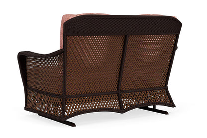 Lloyd Flanders - Grand Traverse Loveseat Glider In Caramel Finish With Friendly Carnival Fabric - 713470362043 view 2