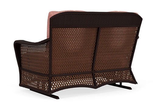 Lloyd Flanders - Grand Traverse Loveseat Glider In Caramel Finish With Friendly Carnival Fabric - 713470362043 view 2