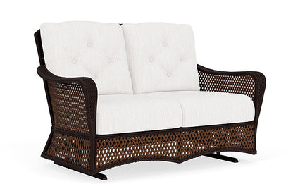 Lloyd Flanders - Grand Traverse Loveseat Glider In Caramel Finish With Friendly Natural Fabric - 713470362042 view 1