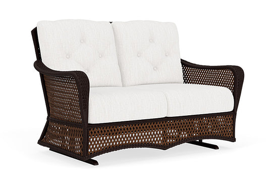 Lloyd Flanders - Grand Traverse Loveseat Glider In Caramel Finish With Friendly Natural Fabric - 713470362042 view 1