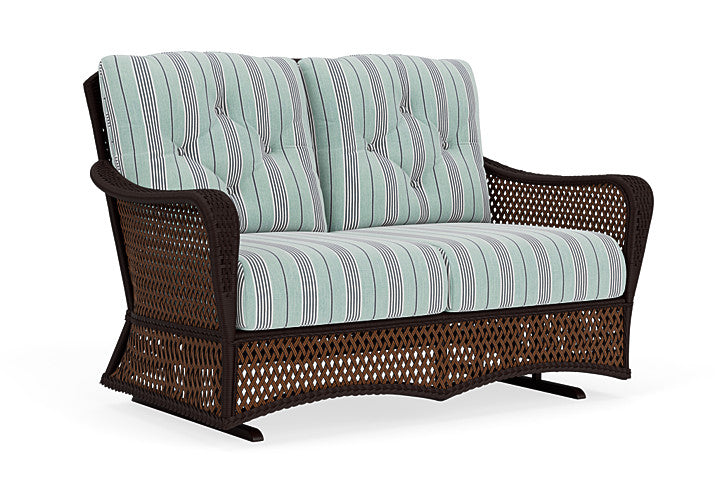 Lloyd Flanders - Grand Traverse Loveseat Glider In Caramel Finish With Hansen Seaglass Fabric - 713470361926 view 1