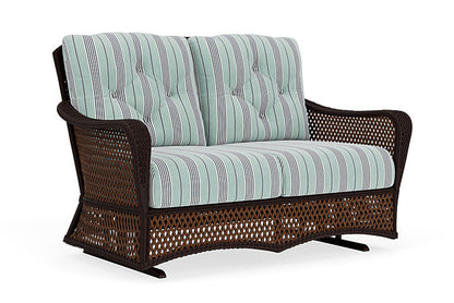 Lloyd Flanders - Grand Traverse Loveseat Glider In Caramel Finish With Hansen Seaglass Fabric - 713470361926 view 1