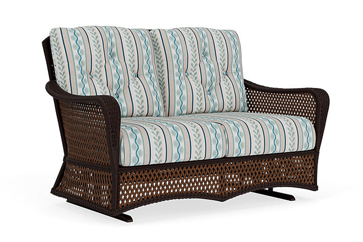 Lloyd Flanders - Grand Traverse Loveseat Glider In Caramel Finish With Ilona Resort Fabric - 713470362069 view 1