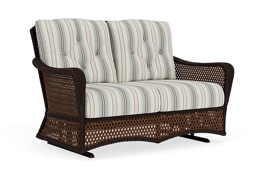 Lloyd Flanders - Grand Traverse Loveseat Glider In Caramel Finish With Jansen Eucalyptus Fabric - 713470362061 view 1