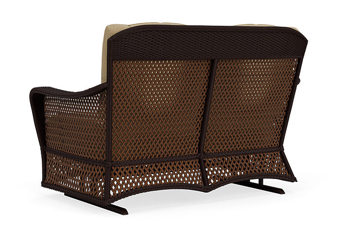 Lloyd Flanders - Grand Traverse Loveseat Glider In Caramel Finish With Loveboat Saffron Fabric - 713470362009 view 2