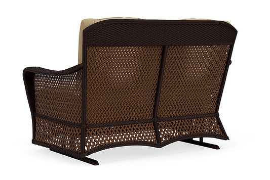 Lloyd Flanders - Grand Traverse Loveseat Glider In Caramel Finish With Loveboat Saffron Fabric - 713470362009 view 2