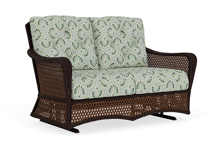 Lloyd Flanders - Grand Traverse Loveseat Glider In Caramel Finish With Plume Spring Fabric - 713470362085 view 1