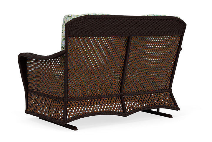 Lloyd Flanders - Grand Traverse Loveseat Glider In Caramel Finish With Plume Spring Fabric - 713470362085 view 2