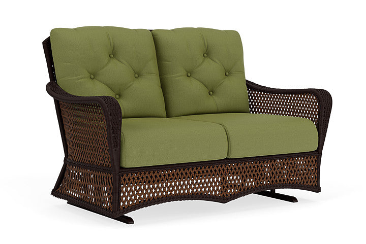 Lloyd Flanders - Grand Traverse Loveseat Glider In Caramel Finish With Reflections Grass Fabric - 713470362051 view 1