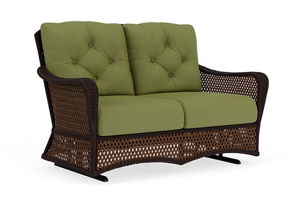 Lloyd Flanders - Grand Traverse Loveseat Glider In Caramel Finish With Reflections Grass Fabric - 713470362051 view 1