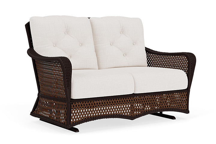 Lloyd Flanders - Grand Traverse Loveseat Glider In Caramel Finish With Reflections Snow Fabric - 713470362014 view 1