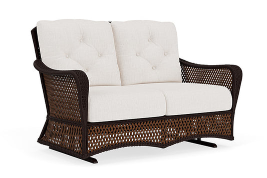 Lloyd Flanders - Grand Traverse Loveseat Glider In Caramel Finish With Reflections Snow Fabric - 713470362014 view 1