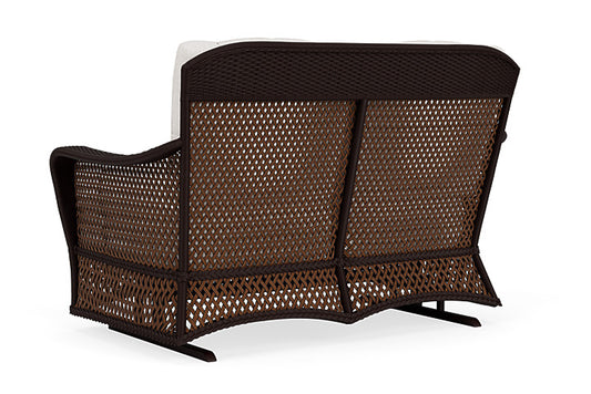 Lloyd Flanders - Grand Traverse Loveseat Glider In Caramel Finish With Reflections Snow Fabric - 713470362014 view 2