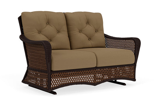Lloyd Flanders - Grand Traverse Loveseat Glider In Caramel Finish With Reflections Straw Fabric - 713470362053 view 1