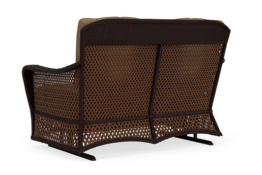 Lloyd Flanders - Grand Traverse Loveseat Glider In Caramel Finish With Reflections Straw Fabric - 713470362053 view 2