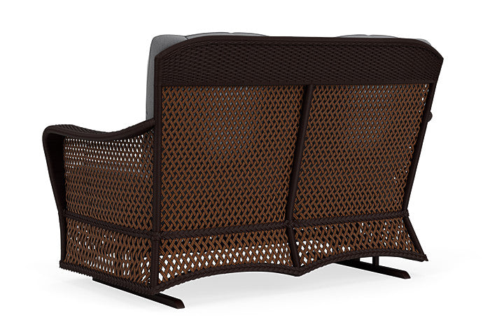 Lloyd Flanders - Grand Traverse Loveseat Glider In Caramel Finish With Remy Graphite Fabric - 713470362003 view 2