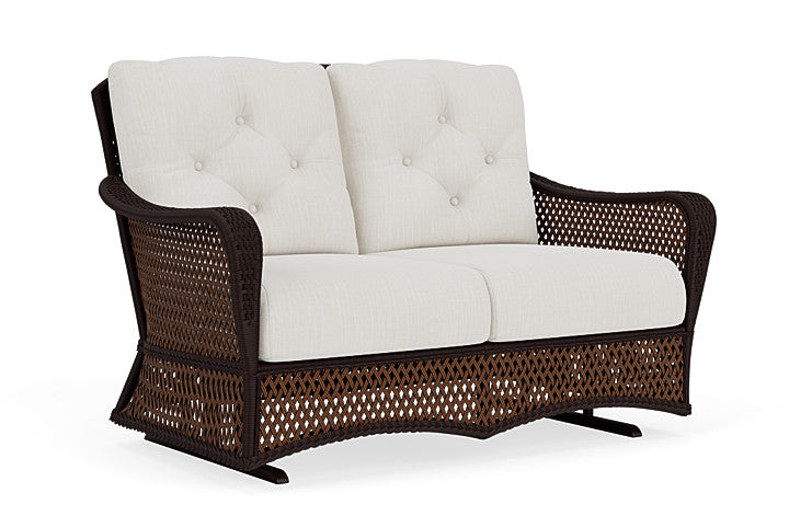 Lloyd Flanders - Grand Traverse Loveseat Glider In Caramel Finish With Rollo Linen Fabric - 713470362020 view 1