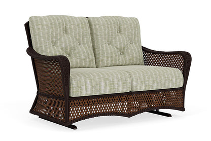 Lloyd Flanders - Grand Traverse Loveseat Glider In Caramel Finish With Romulo Laurel Fabric - 713470362049 view 1