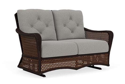 Lloyd Flanders - Grand Traverse Loveseat Glider In Caramel Finish With Rumba Nickel Fabric - 713470362011 view 1