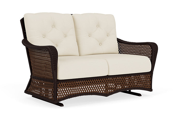 Lloyd Flanders - Grand Traverse Loveseat Glider In Caramel Finish With Sailcloth Sailor Fabric - 71347036434 view 1