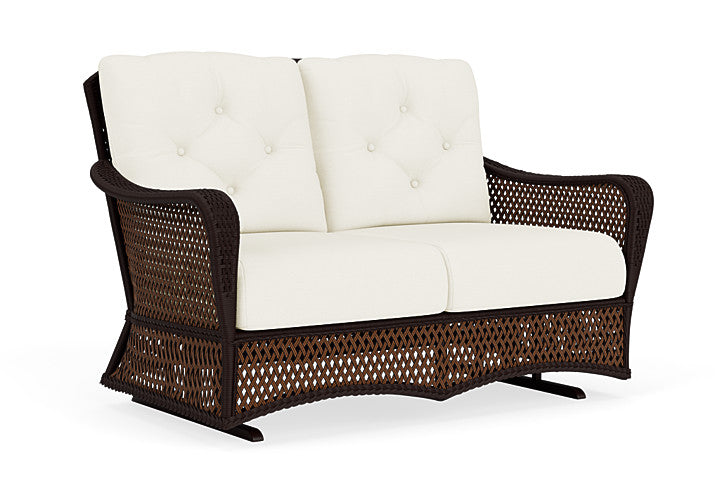 Lloyd Flanders - Grand Traverse Loveseat Glider In Caramel Finish With Sailcloth Salt Fabric - 71347036890 view 1