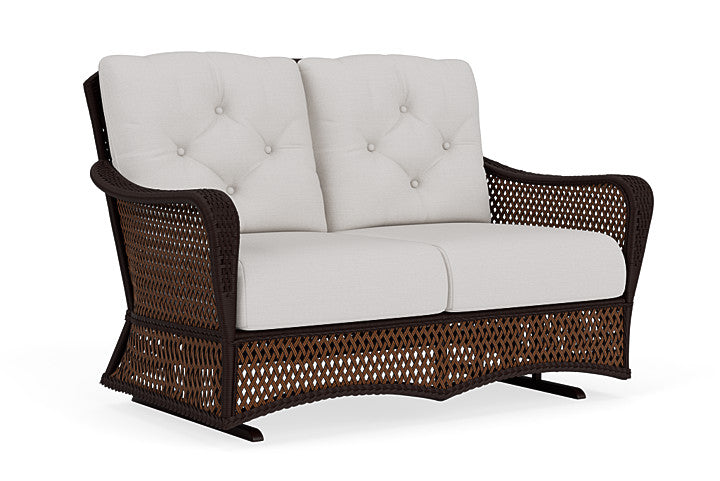 Lloyd Flanders - Grand Traverse Loveseat Glider In Caramel Finish With Sailcloth Seagull Fabric - 71347036W61 view 1