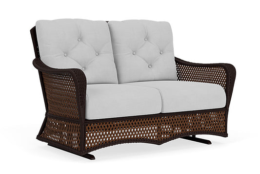 Lloyd Flanders - Grand Traverse Loveseat Glider In Caramel Finish With Sandberg Dove Fabric - 713470362022 view 1