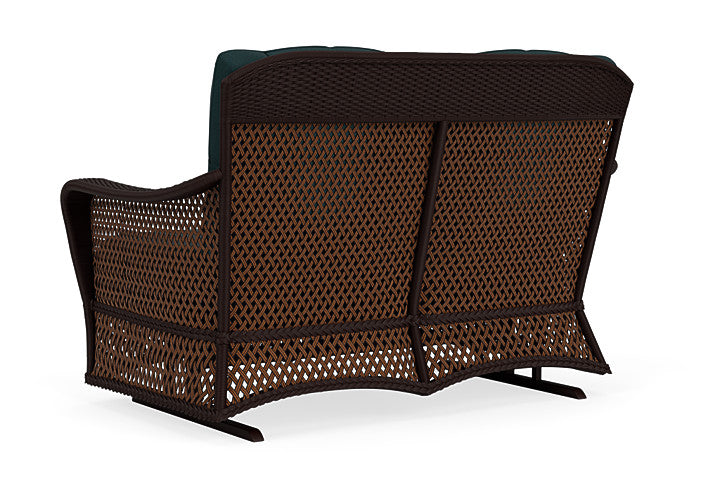 Lloyd Flanders - Grand Traverse Loveseat Glider In Caramel Finish With Sandberg Lagoon Fabric - 713470362039 view 2