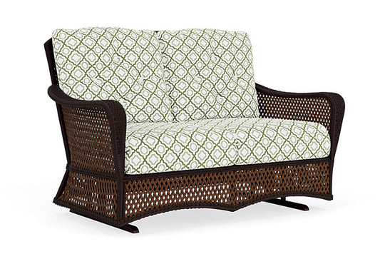 Lloyd Flanders - Grand Traverse Loveseat Glider In Caramel Finish With Savannah Green Fabric - 713470362064 view 1
