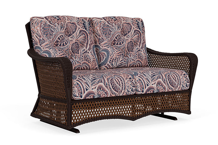 Lloyd Flanders - Grand Traverse Loveseat Glider In Caramel Finish With Sensiblity Splendor Fabric - 713470362082 view 1