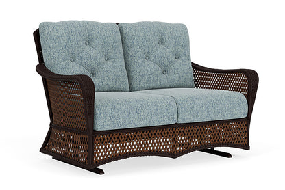 Lloyd Flanders - Grand Traverse Loveseat Glider In Caramel Finish With Serene Ocean Fabric - 713470362032 view 1